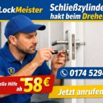 Locksmith repariert Türschloss, schnelle Hilfe ab 58€, jetzt anrufen