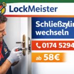 LockMeister Schlüsseldienst – Fachmann wechselt Schließzylinder, Türschloss Service ab 58€ mit schneller Hilfe.