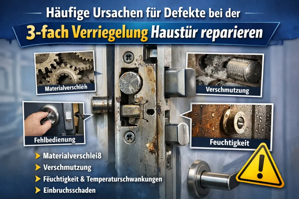 Häufige Ursachen für Defekte bei der 3-fach Verriegelung Haustür reparieren