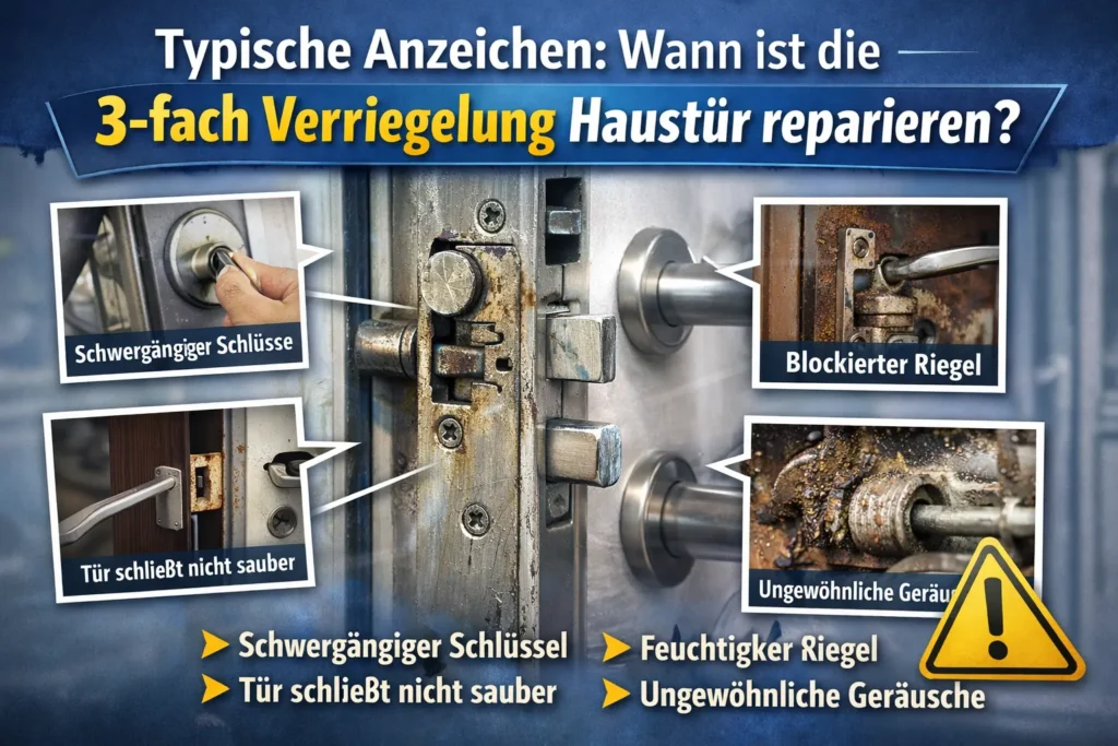Typische Anzeichen: Wann ist die 3-fach Verriegelung Haustür reparieren?