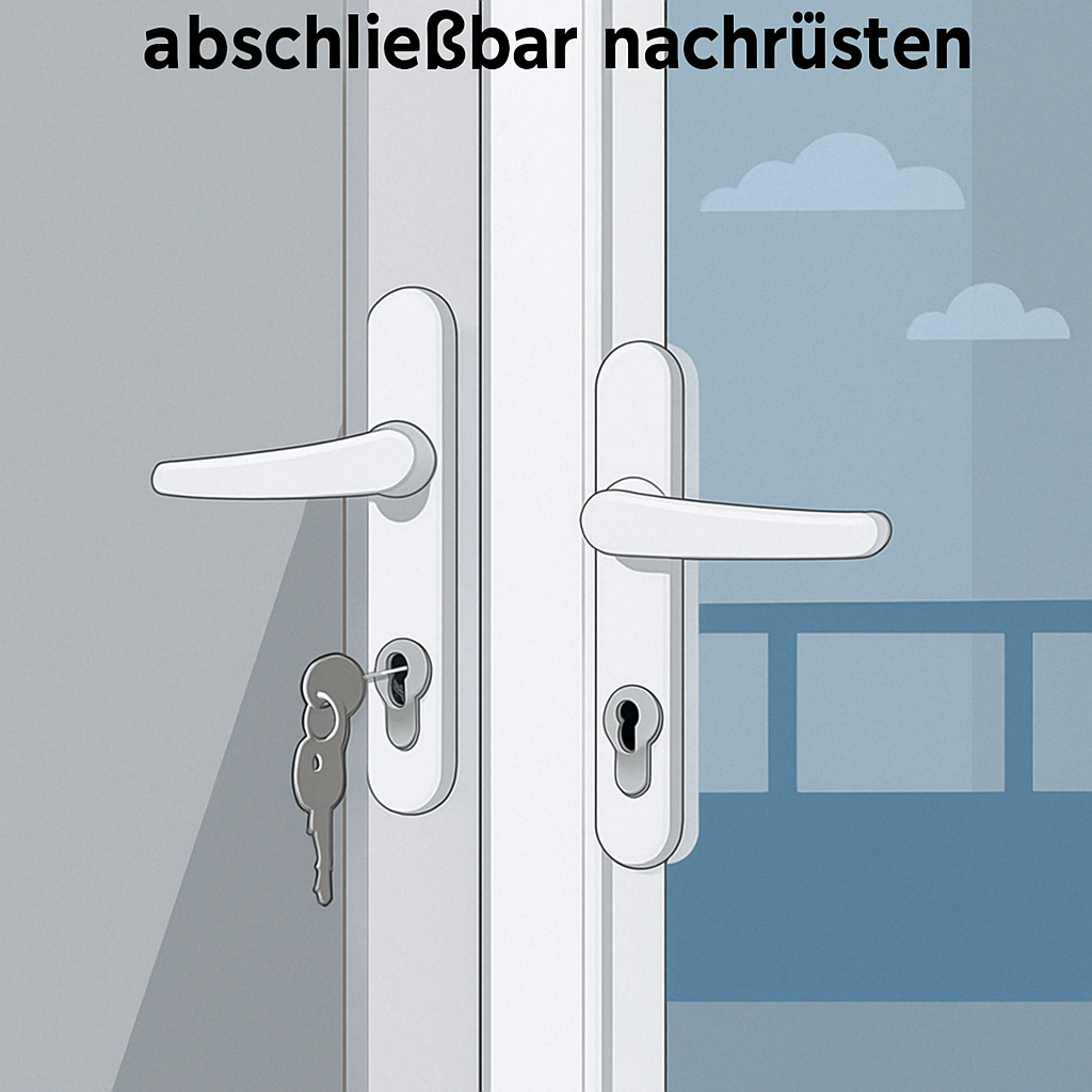 Balkontür beidseitig abschließbar nachrüsten
