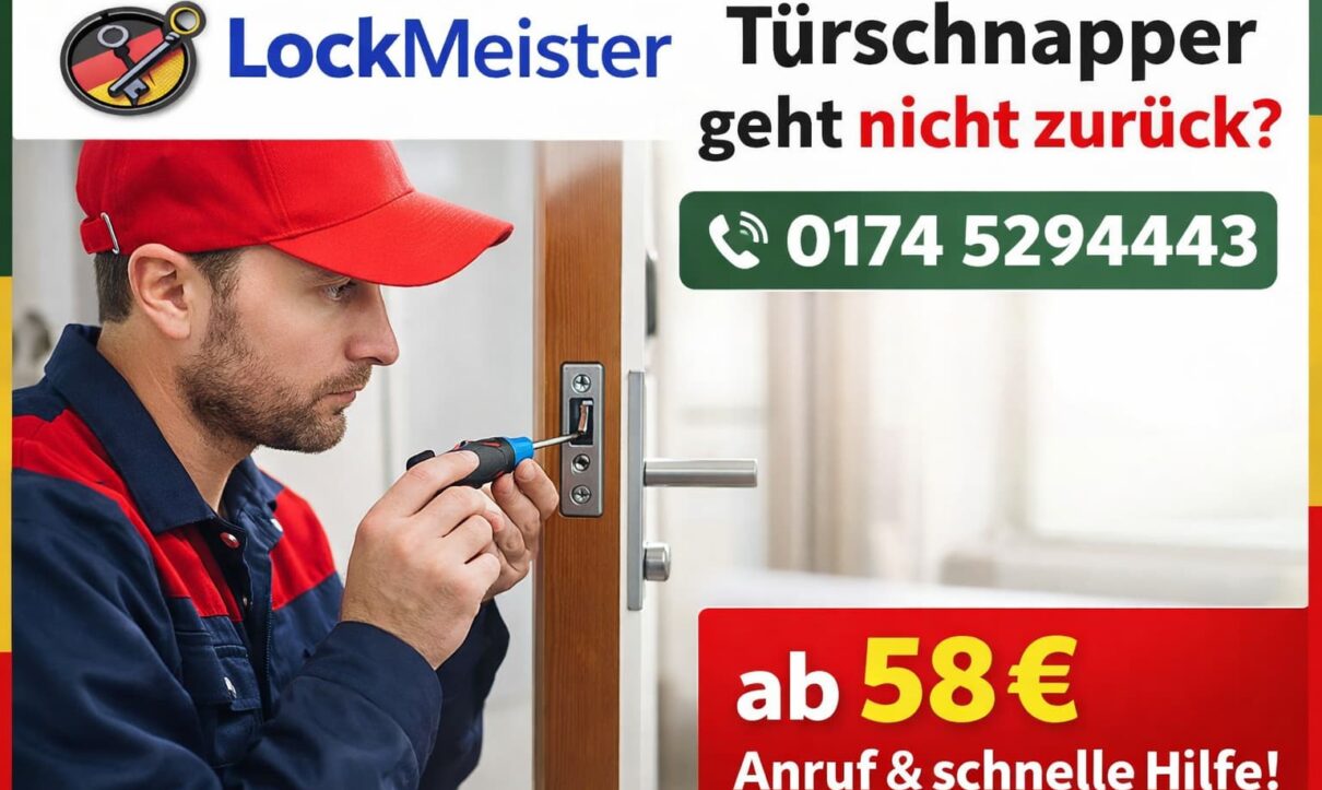 Techniker repariert defekten Türmechanismus schnell und zuverlässig vor Ort.