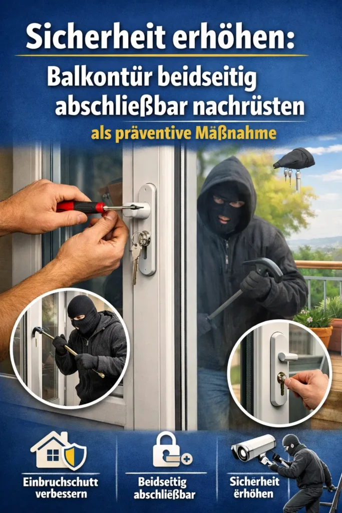 Sicherheit erhöhen: Balkontür beidseitig abschließbar nachrüsten als präventive Maßnahme