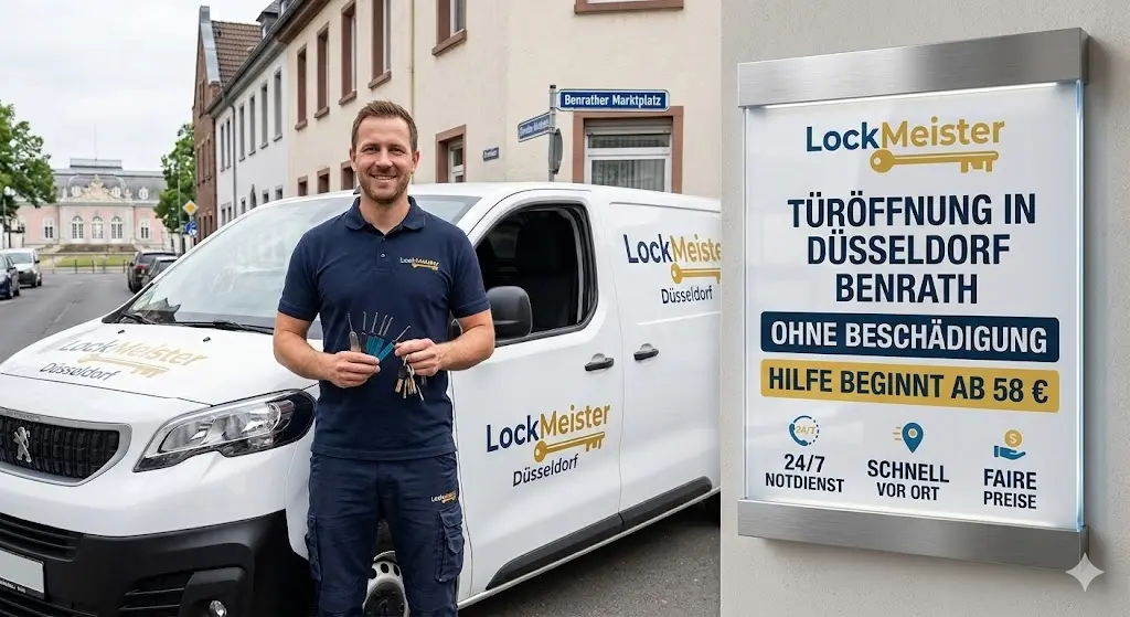 Türöffnung in Düsseldorf Benrath ohne Beschädigung