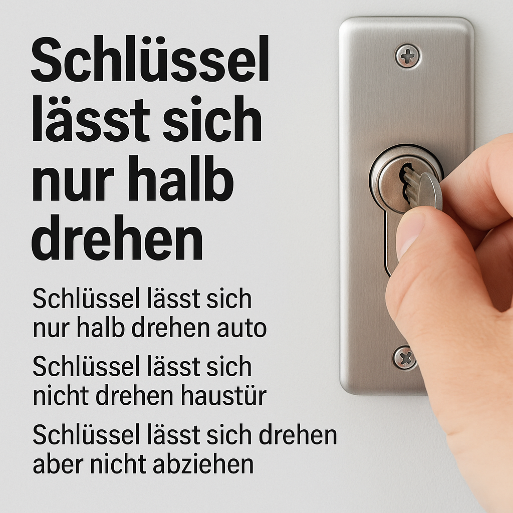 Schlüssel lässt sich nur halb drehen