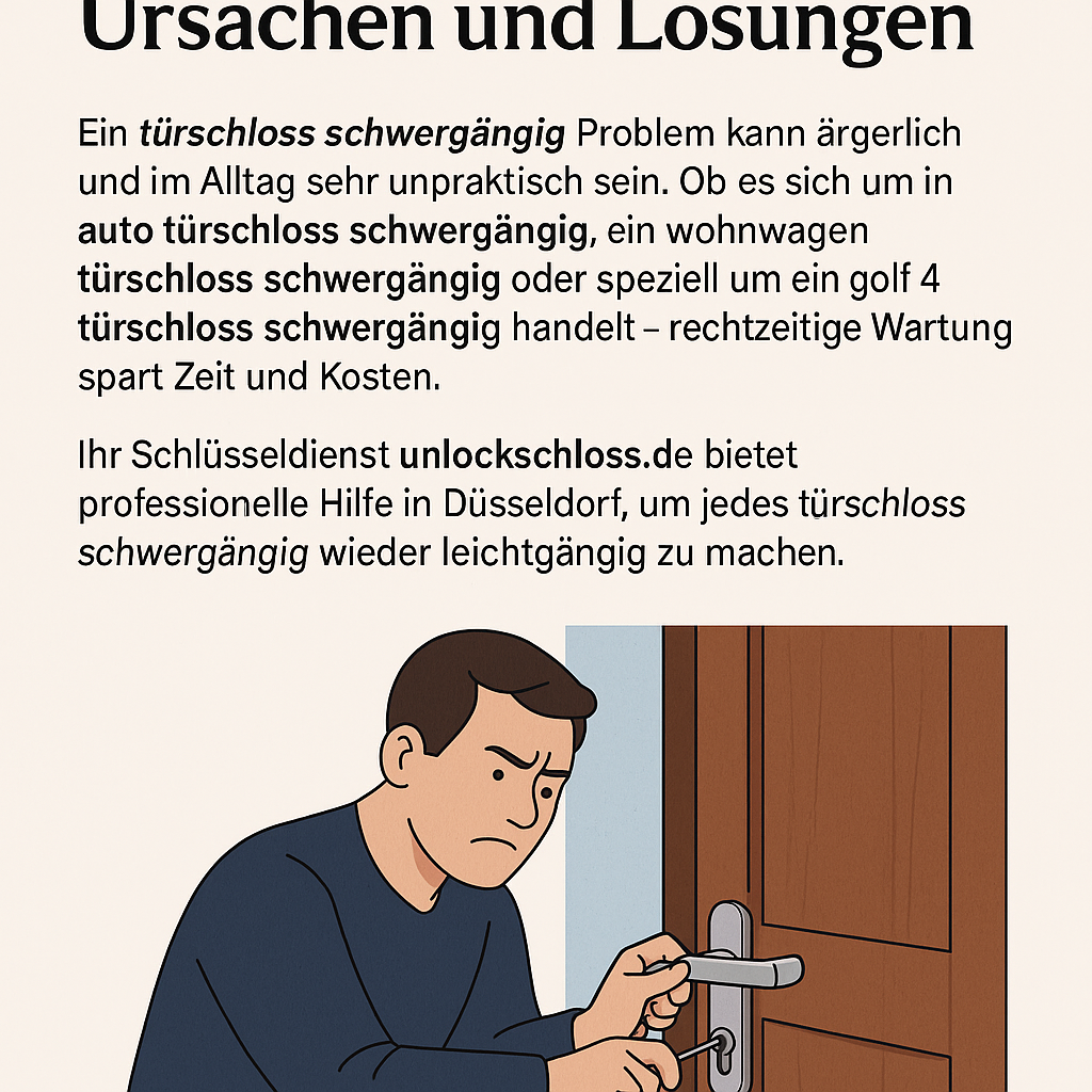 Türschloss schwergängig