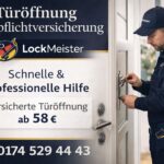 Schlüsseldienst LockMeister öffnet Tür schnell und professionell mit Haftpflichtversicherung ab 58€