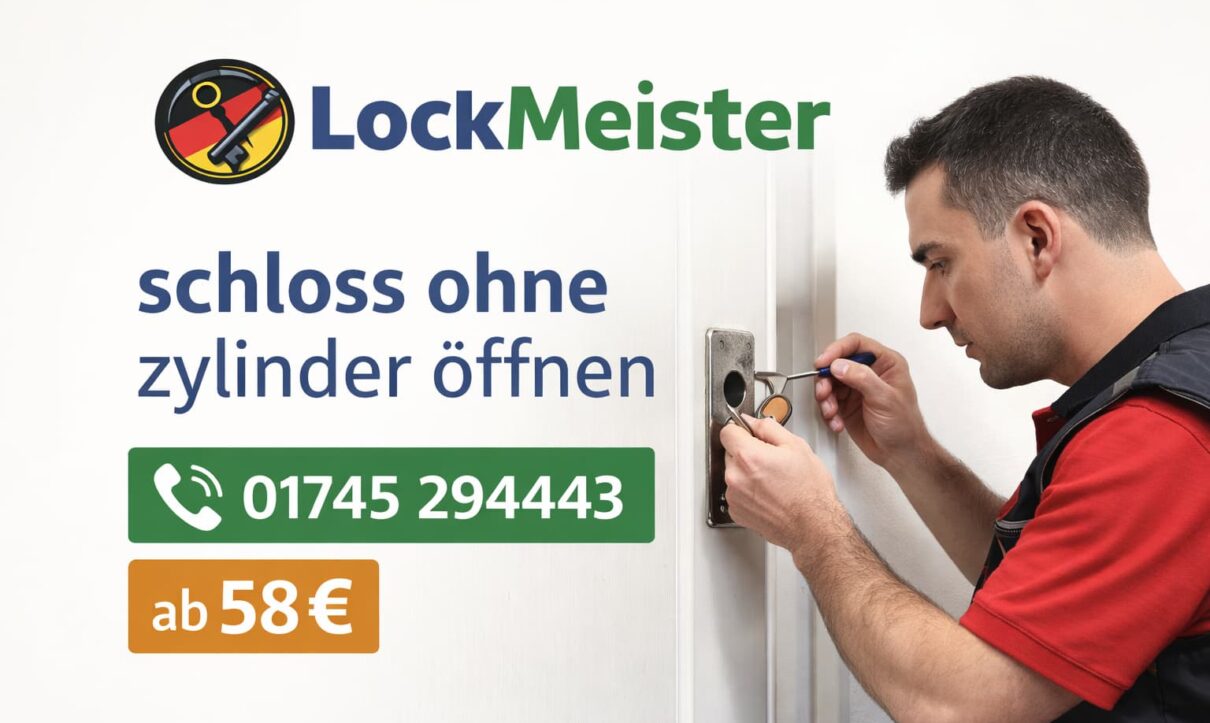 Schlüsseldienst LockMeister öffnet Schloss ohne Zylinder schnell und professionell ab 58€