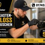 Techniker arbeitet präzise an einem defekten Briefkasten, moderner Service vor Ort.