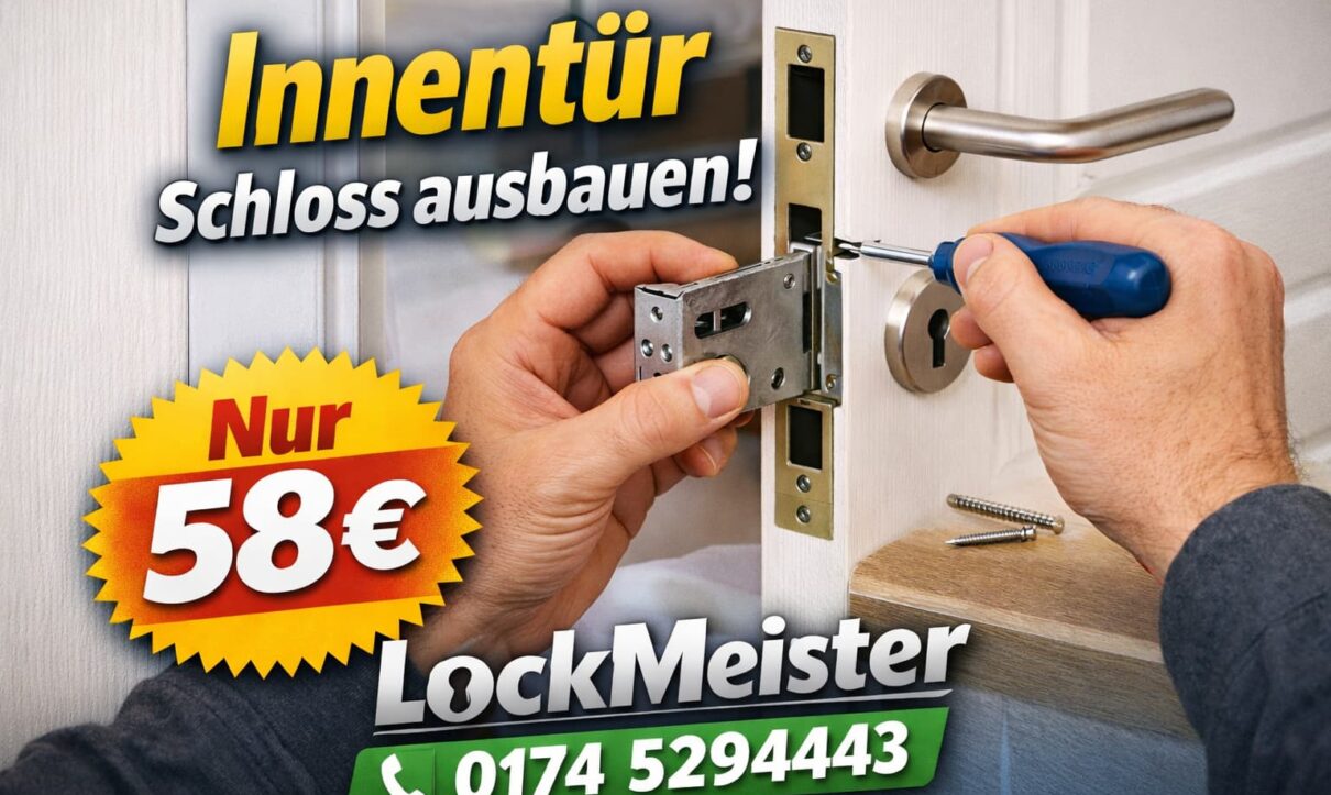 innentür schloss ausbauen
