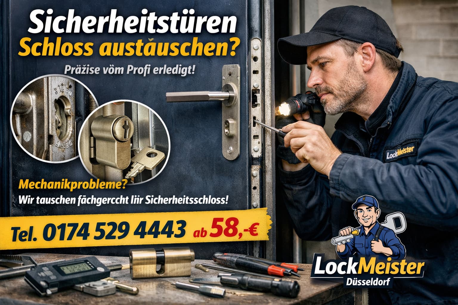 Sicherheitstüren schloss austauschen