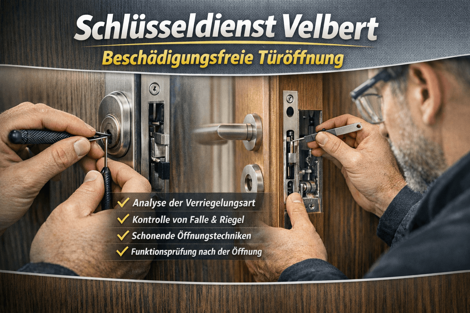 Professionelle Türöffnung durch Schlüsseldienst Velbert