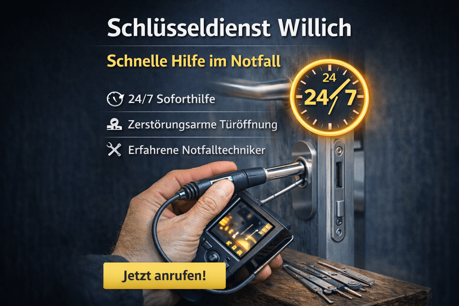 Schlüsseldienst Willich – 24h Notdienst von LockMeister Düsseldorf.