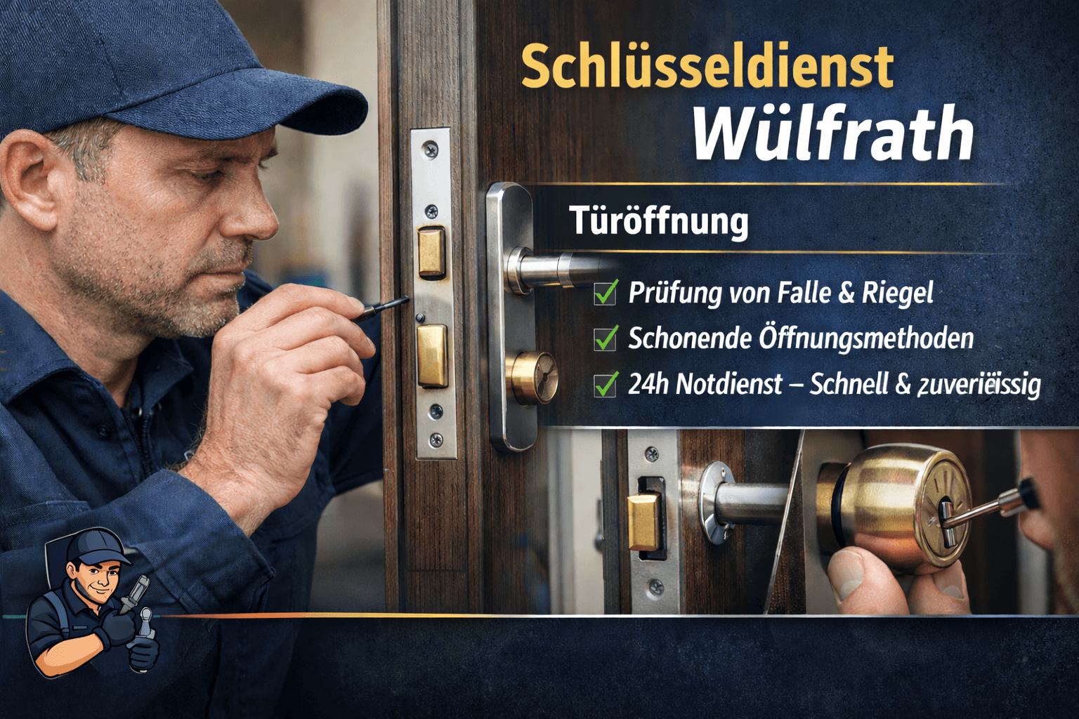 Schlüsseldienst Wülfrath – Türöffnung durch LockMeister Düsseldorf.
