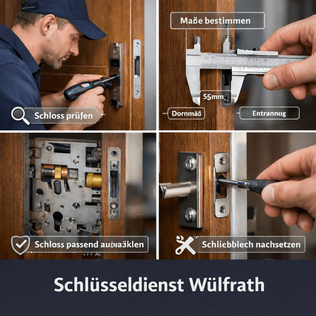 Schlüsseldienst Wülfrath – Professioneller Schlosswechsel am Türblatt.