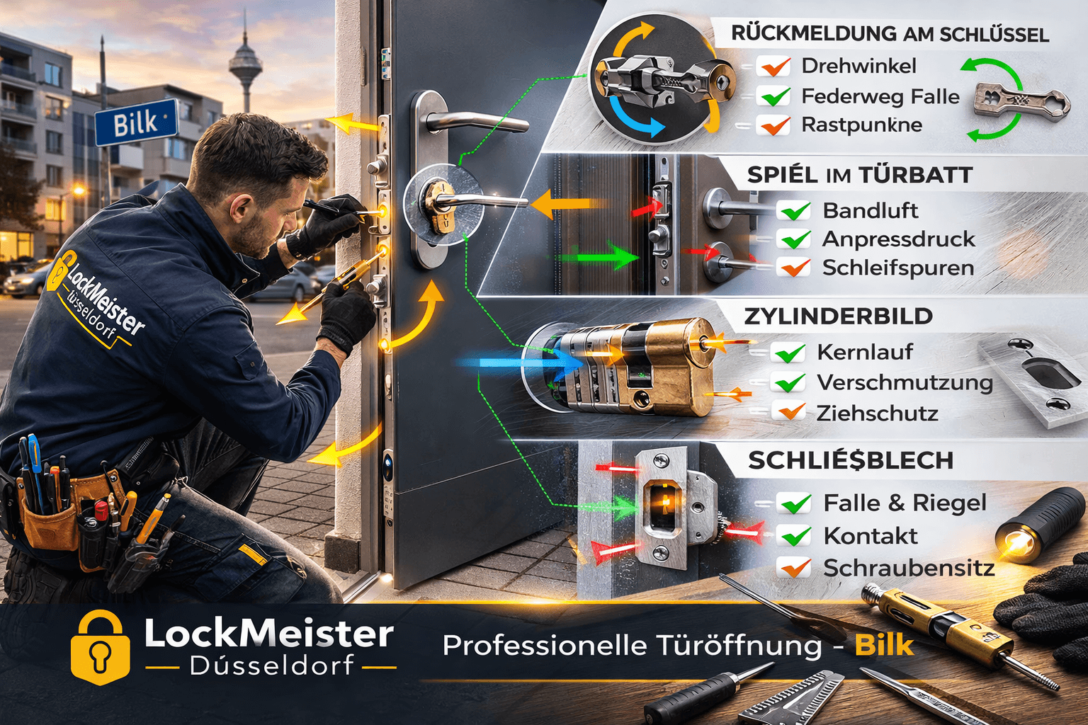 Professionelle Türöffnung in Bilk – LockMeister Düsseldorf