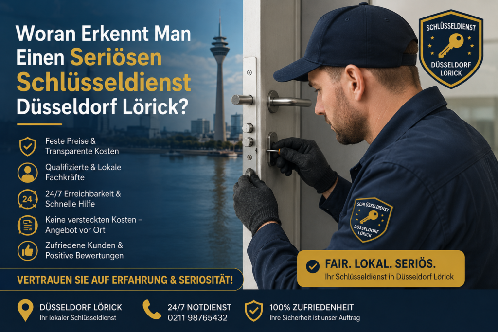 Ein seriöser Schlüsseldienst in Düsseldorf Lörick zeichnet sich durch transparente