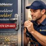 Schlüsseldienst Düsseldorf Gerresheim – LockMeister Techniker öffnet professionell eine Haustür