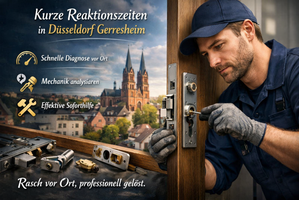 Schlüsseldienst Düsseldorf Gerresheim – schnelle Türöffnung durch Techniker.
