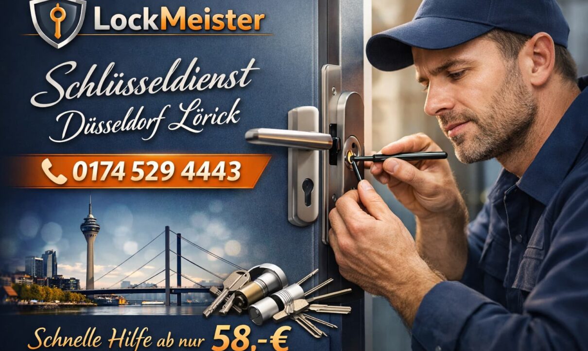 Schlüsseldienst Düsseldorf Lörick – Türöffnung ab 58 €