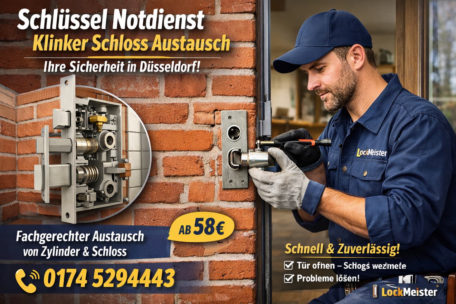 schlüssel notdienst klinker schloss austauschen