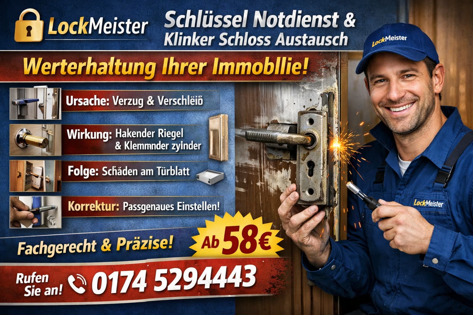 schlüssel notdienst klinker schloss austauschen