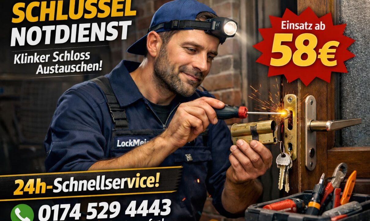 schlüssel notdienst klinker schloss austauschen