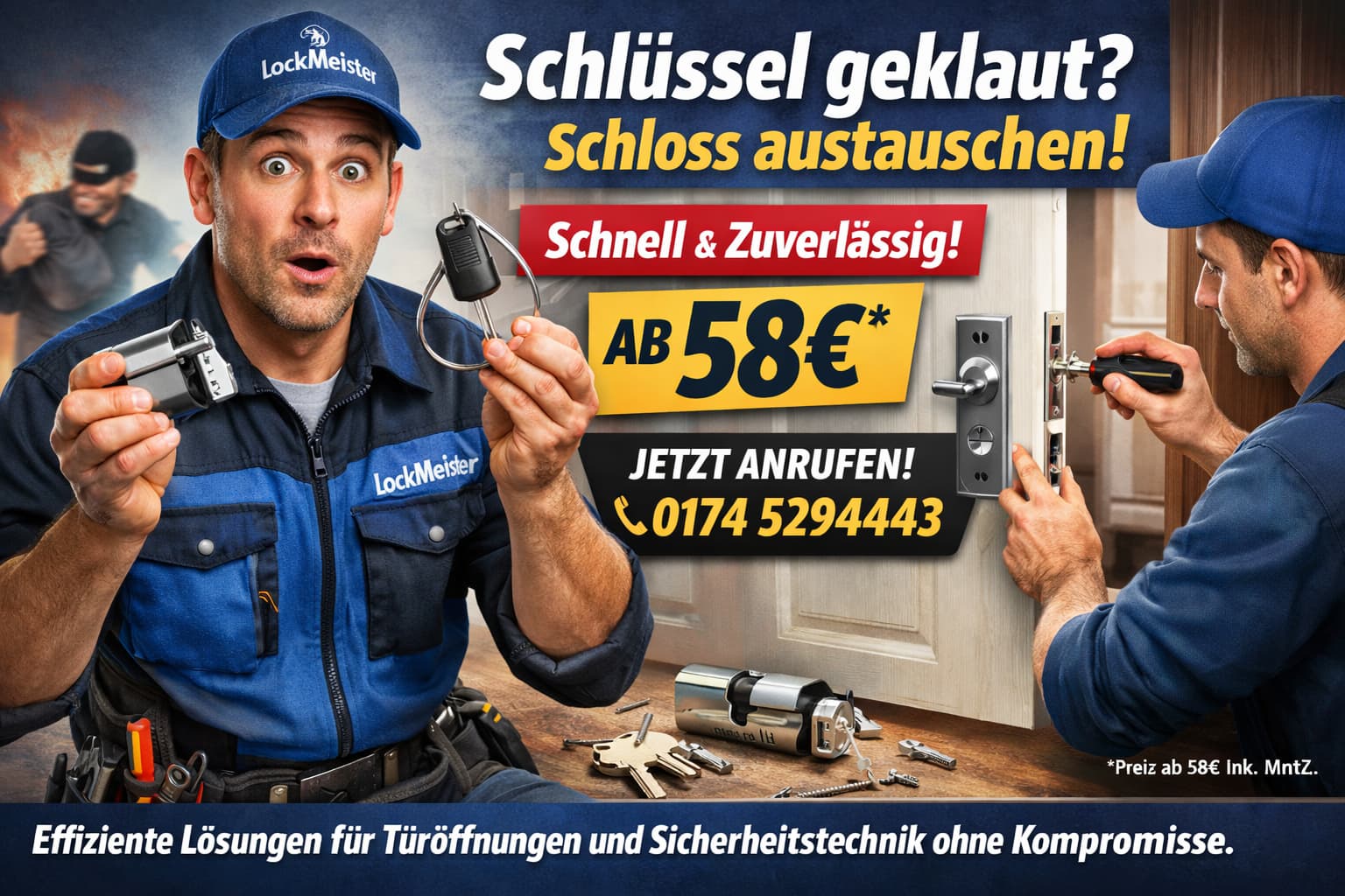 schlüssel notdienst klinker schloss austauschen