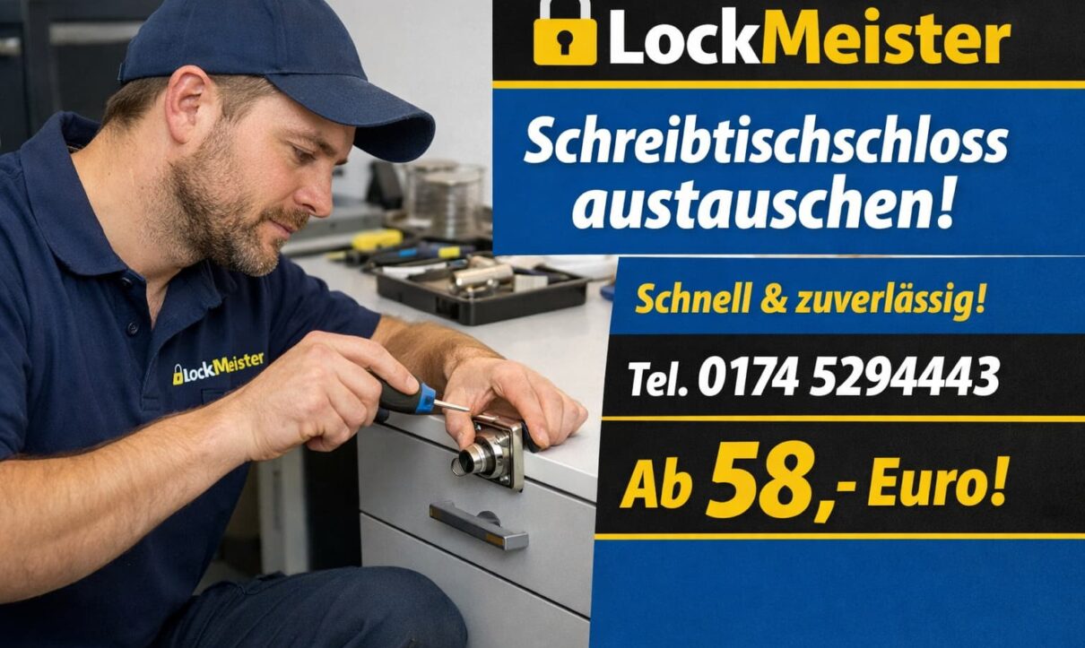 schreibtisch schloss austauschen