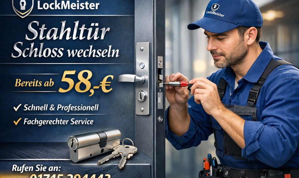 LockMeister – Stahltür Schloss wechseln schnell & professionell ab 58€