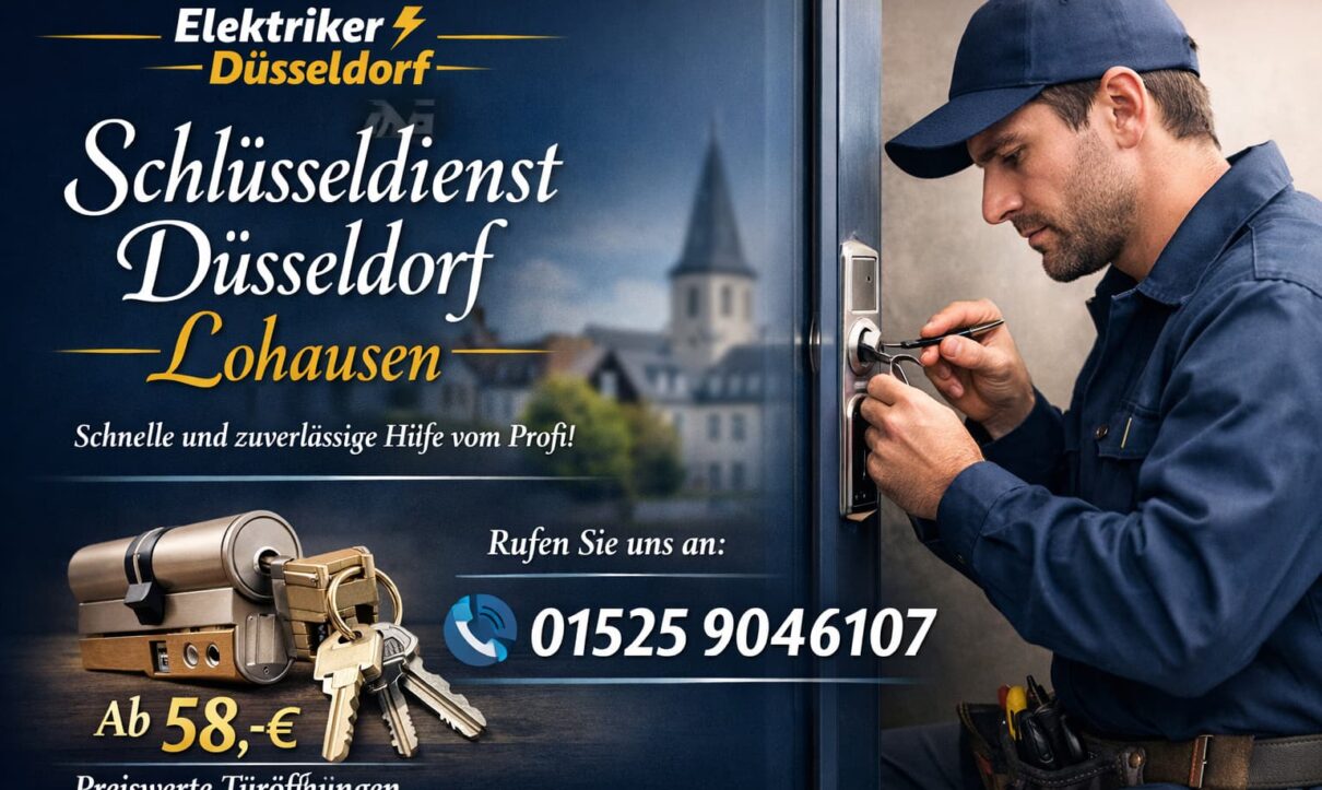 Schlüsseldienst Düsseldorf Lohausen – Türöffnung vom Profi ab 58 €.