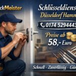 Schlüsseldienst Düsseldorf Hamm – LockMeister Techniker öffnet Tür, Preise ab 58 €