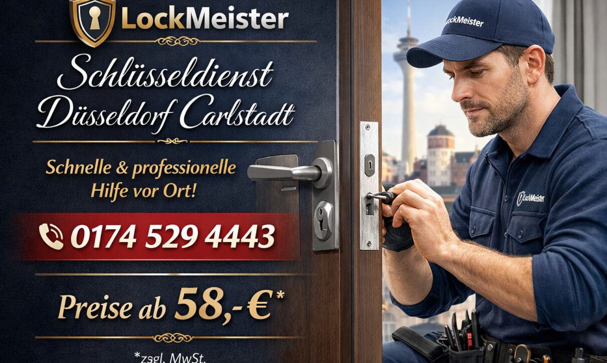 LockMeister – Ihr zuverlässiger Schlüsseldienst in Düsseldorf Carlstadt