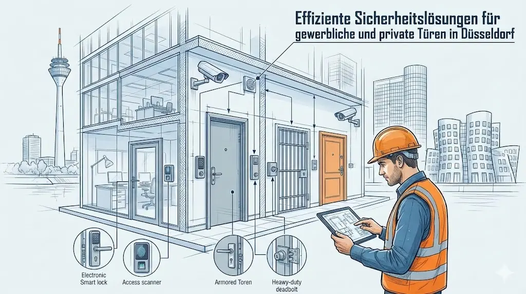 Effiziente Sicherheitslösungen für gewerbliche und private Türen in Düsseldorf