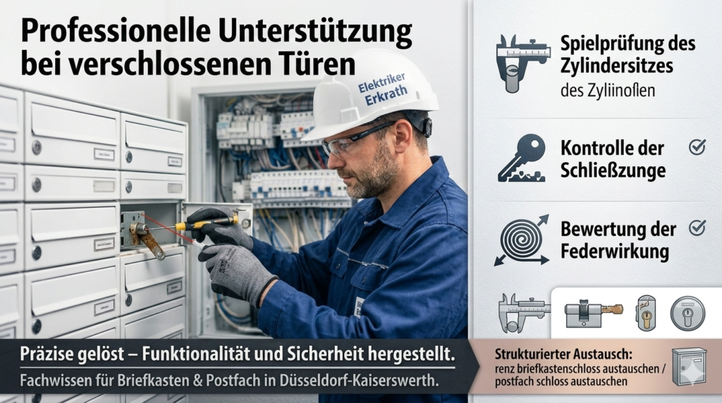 Ein Elektriker prüft die Funktionen in einem Schaltschrank.