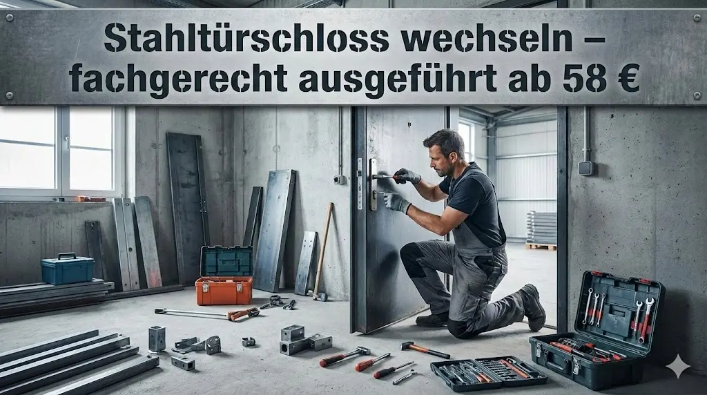 Stahltür schloss wechseln – fachgerecht ausgeführt ab 58 €