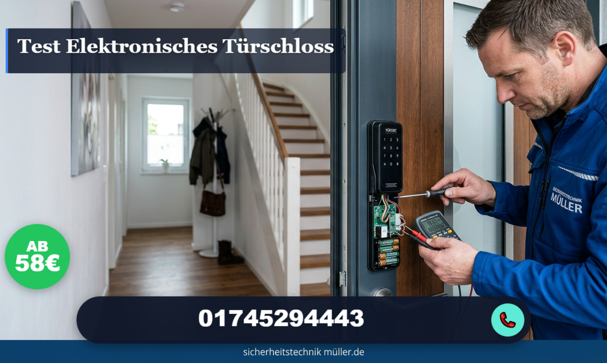 test elektronisches türschloss