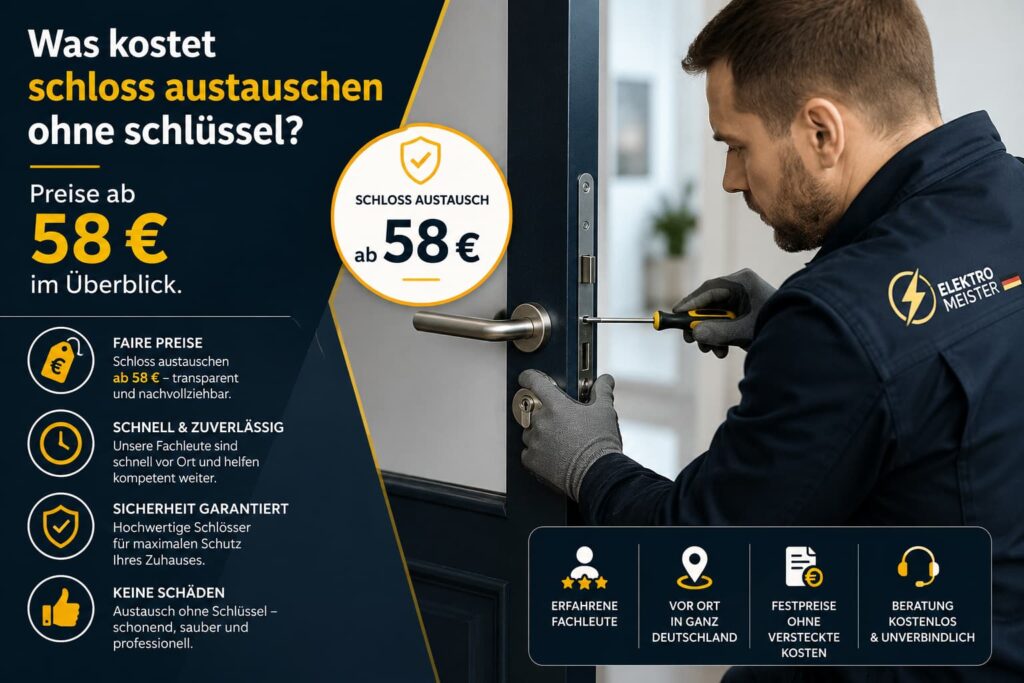 Schneller Service beim Austausch von Türschlössern durch einen Fachmann.