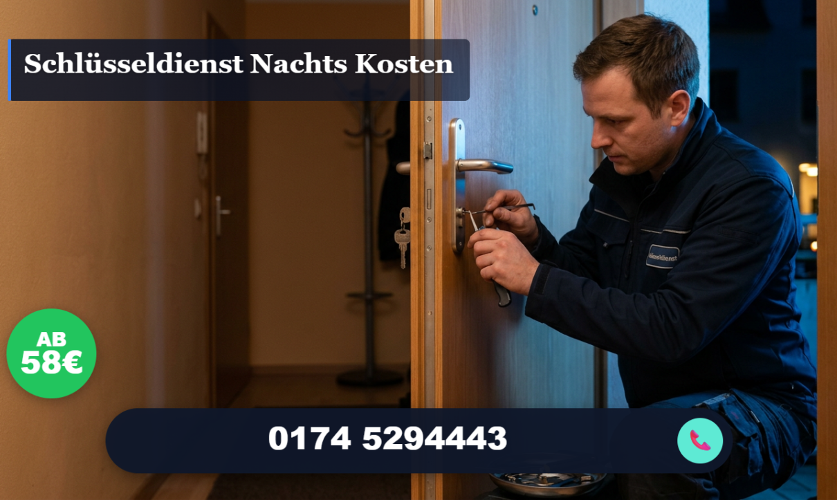 schlüsseldienst nachts kosten