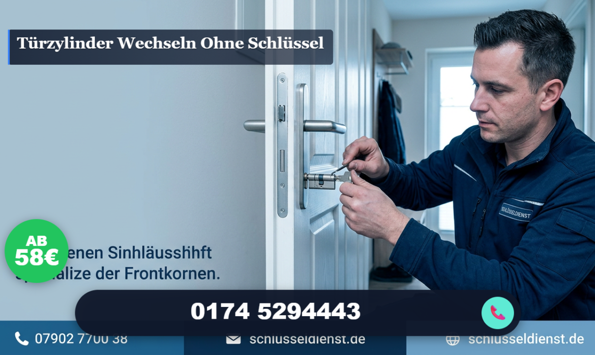 türzylinder wechseln ohne schlüssel