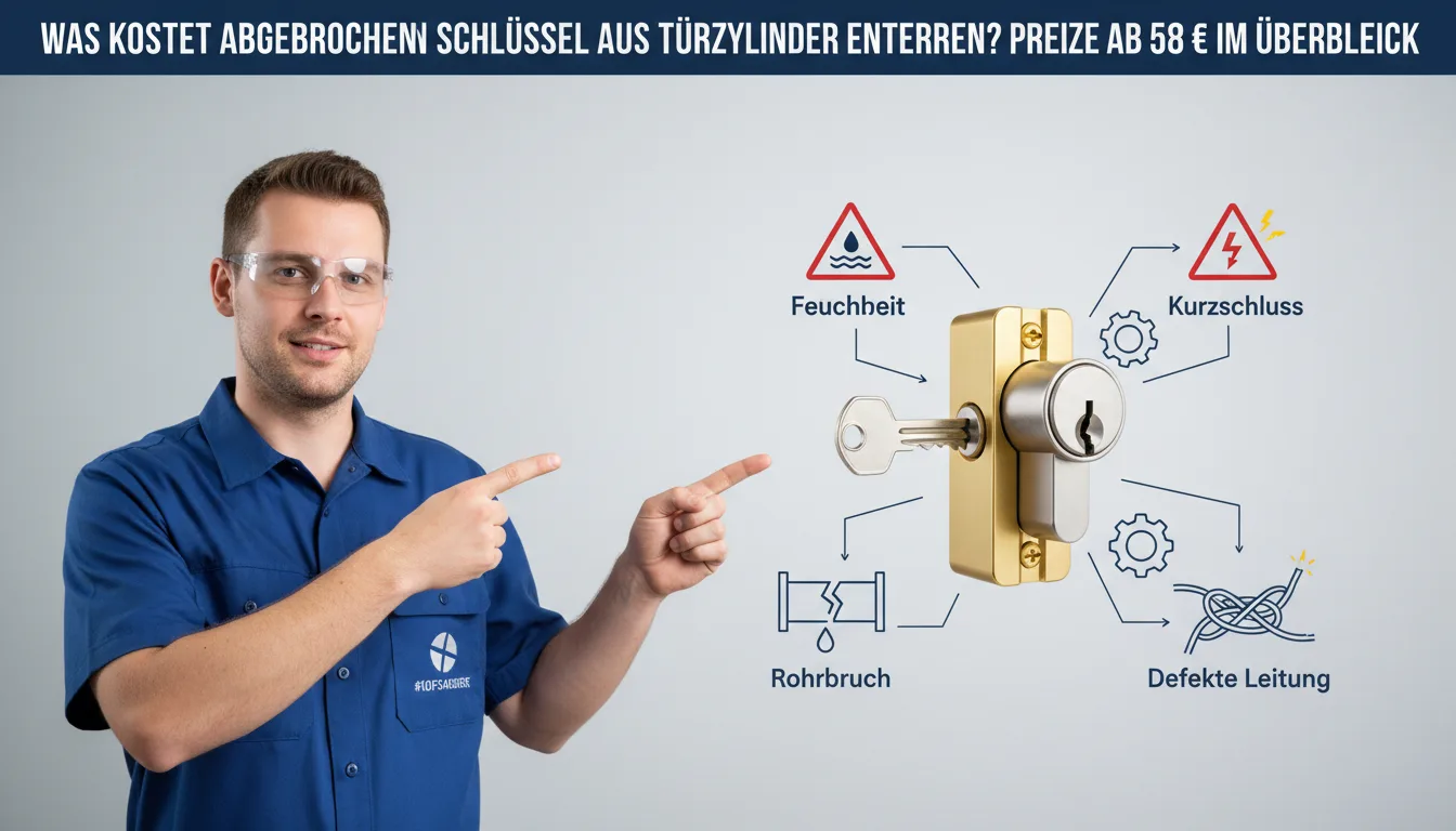 abgebrochenen schlüssel aus türzylinder entfernen – Problem