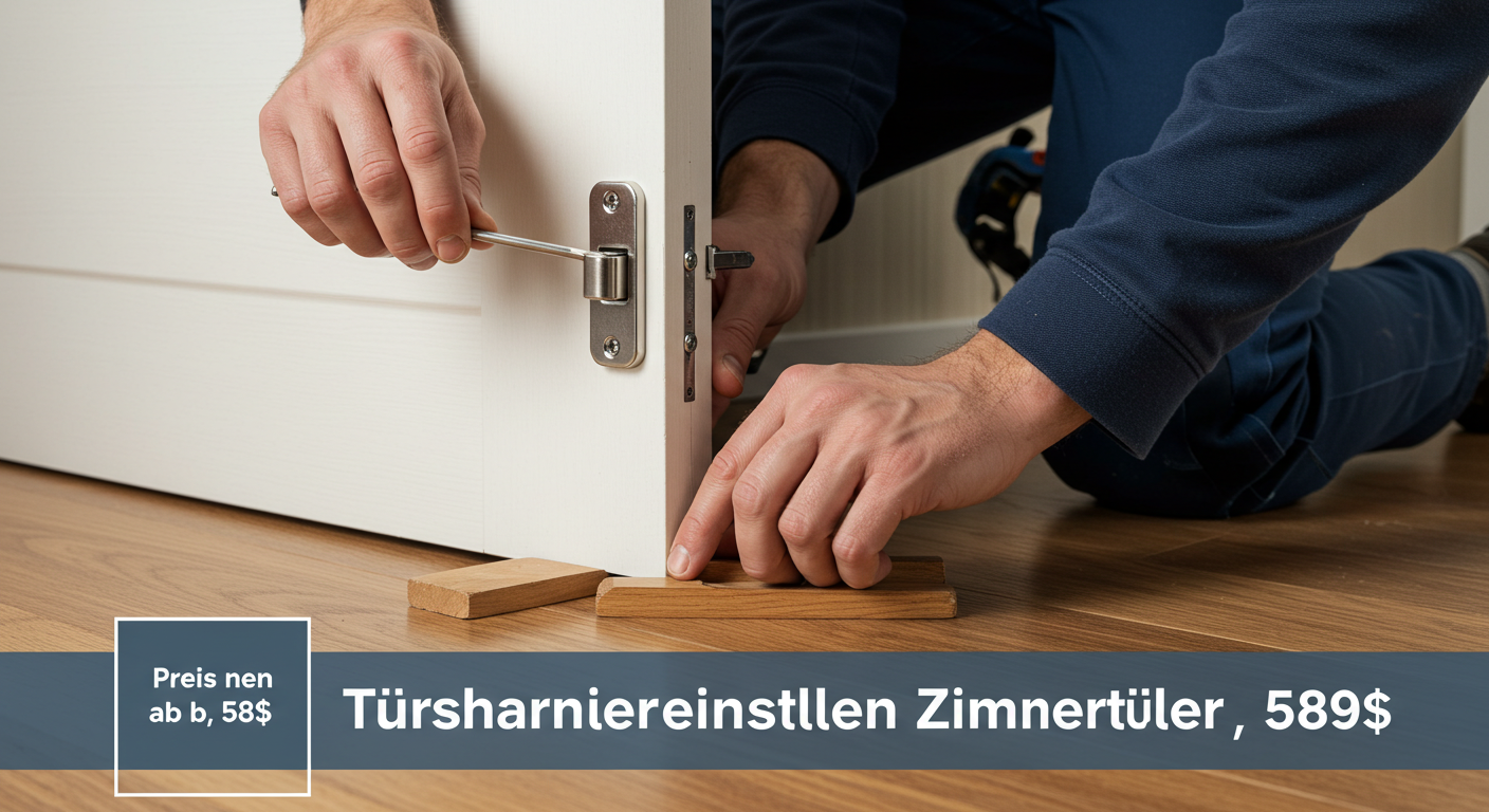 Werkzeuge zum Einstellen von Türscharnieren einer Zimmertür