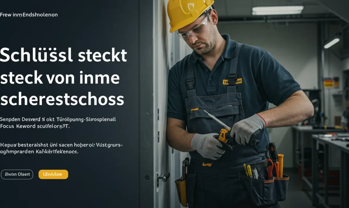 schlüssel steckt von innen sicherheitsschloss