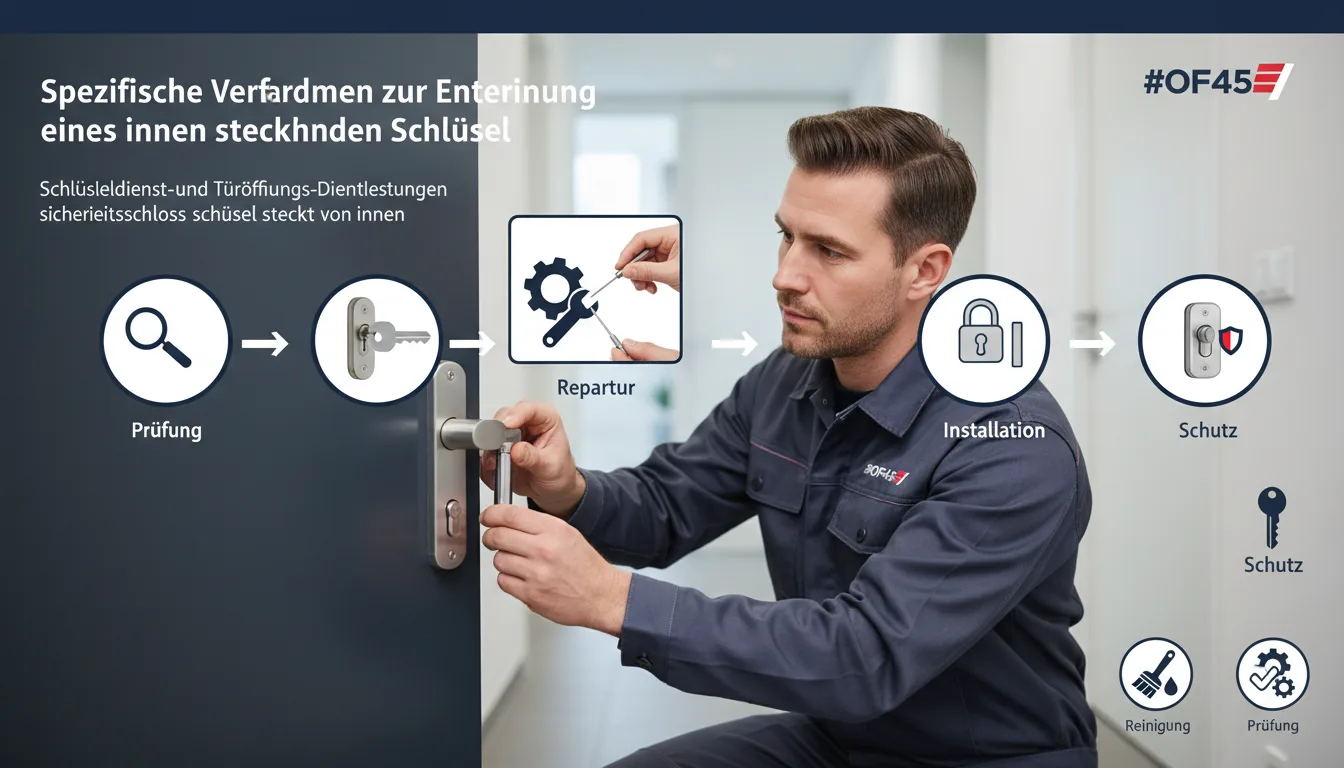 sicherheitsschloss schlüssel steckt von innen – Lösung